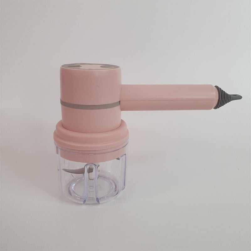 Міксер UKC 6706 подрібнювач 2в1 ручний бездротовий USB 1200 mAh Pink (23678409) - фото 4