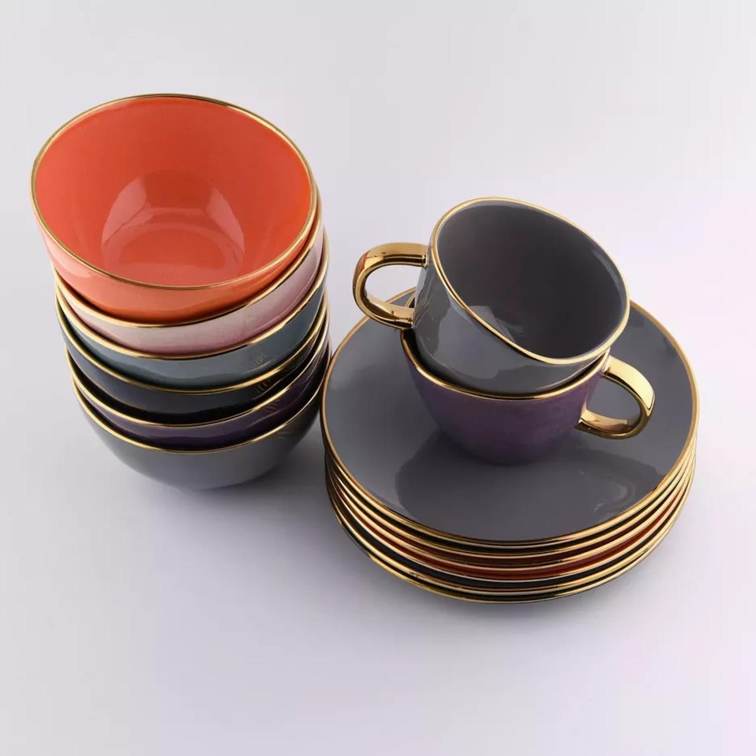 Тарелка десертная DUKA SIREN 21 см Оранжевый (1219811) - фото 5 Тарелка десертная DUKA SIREN 21 см Оранжевый (1219811) - фото 5