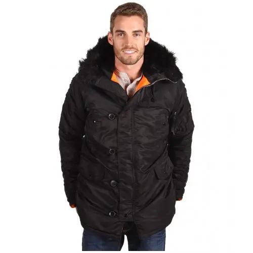 Куртка аляска Alpha Industries Slim Fit N-3B Parka XS Black (MJN31210C1BLXS) - фото 3