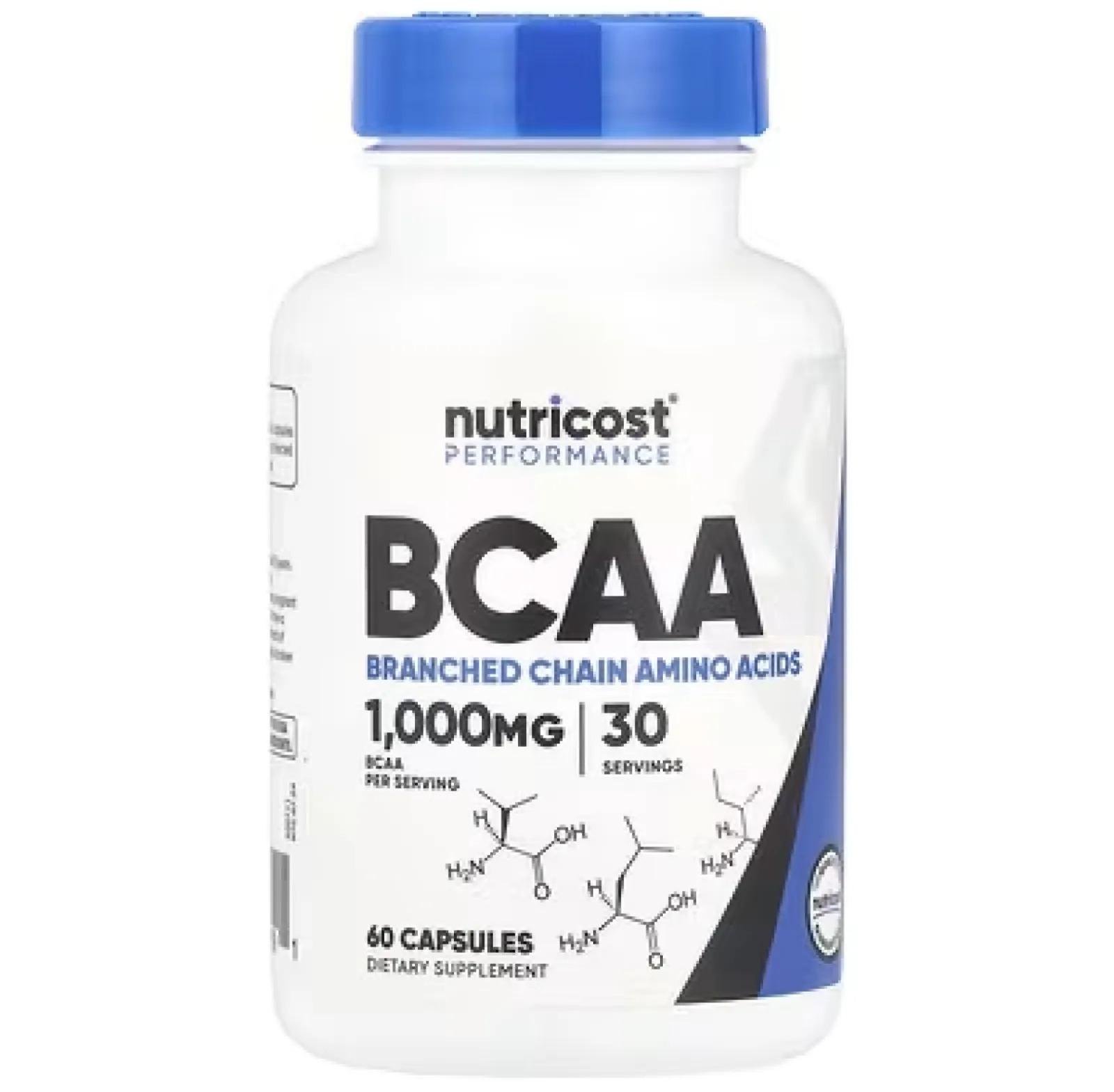 аминокислотный комплекс Nutricost Performance BCAA 500 мг 60 кап.