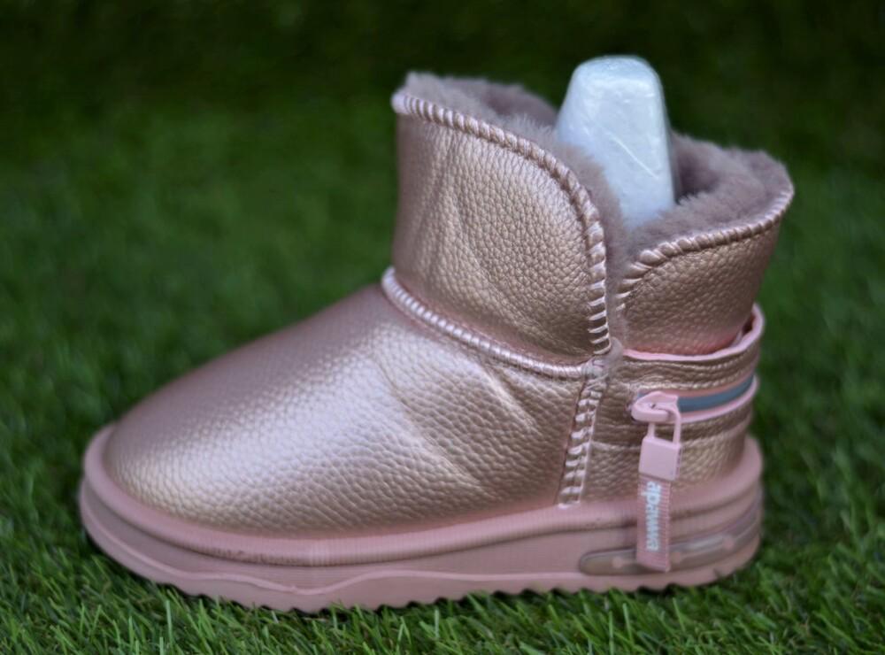 Уггі дитячі зимові Ugg шкіряні для дівчинки р. 31 Рожевий (11355692)