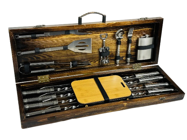 Набор шампуров в кейсе BBQ LUX 2 8 шт. (21-10-KS-7813) - фото 2 Набор шампуров в кейсе BBQ LUX 2 8 шт. (21-10-KS-7813) - фото 2