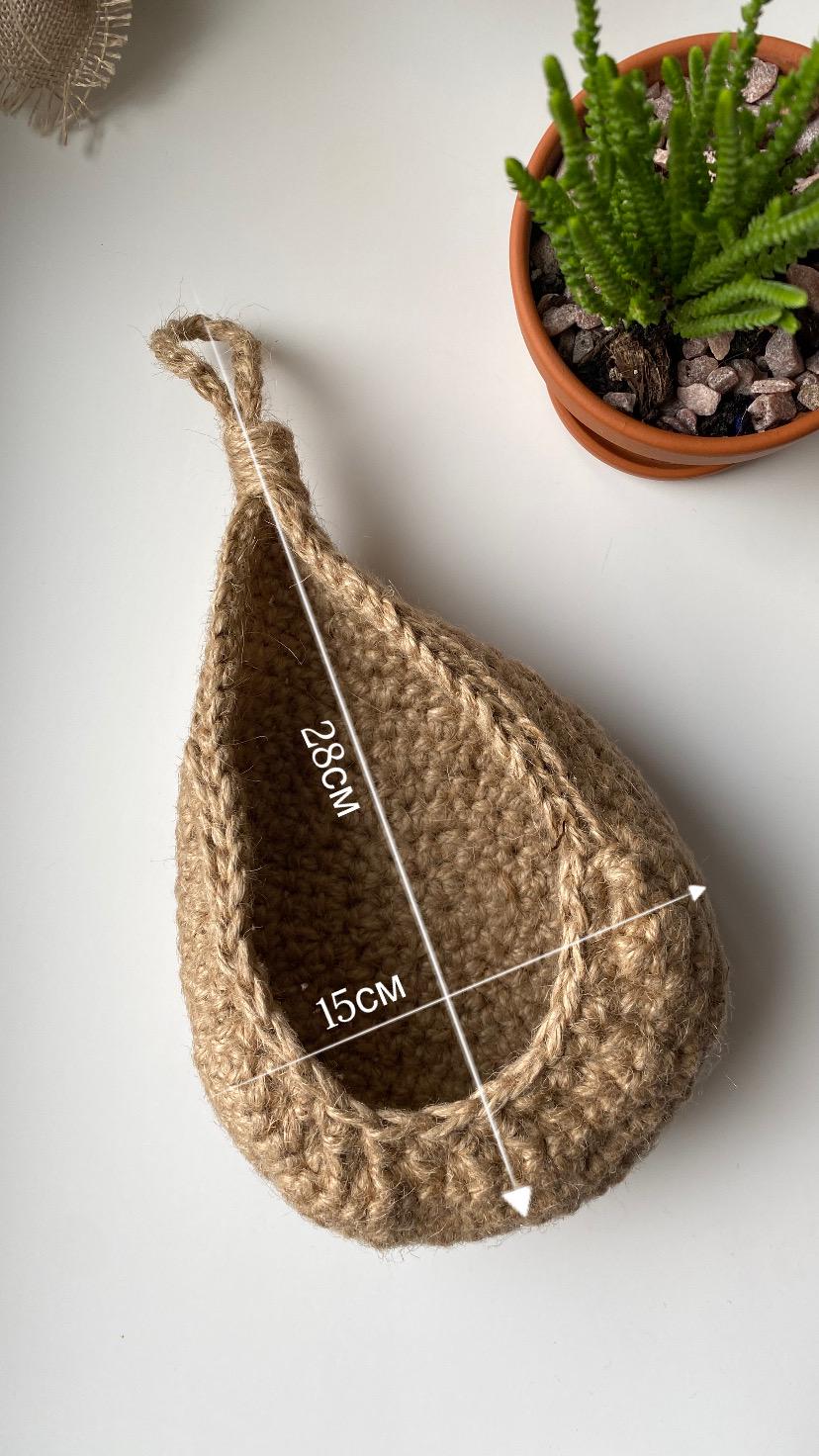 Подвесная корзина из джута Svetla.jute ручной работы (JUTE0075) - фото 7 Подвесная корзина из джута Svetla.jute ручной работы (JUTE0075) - фото 7