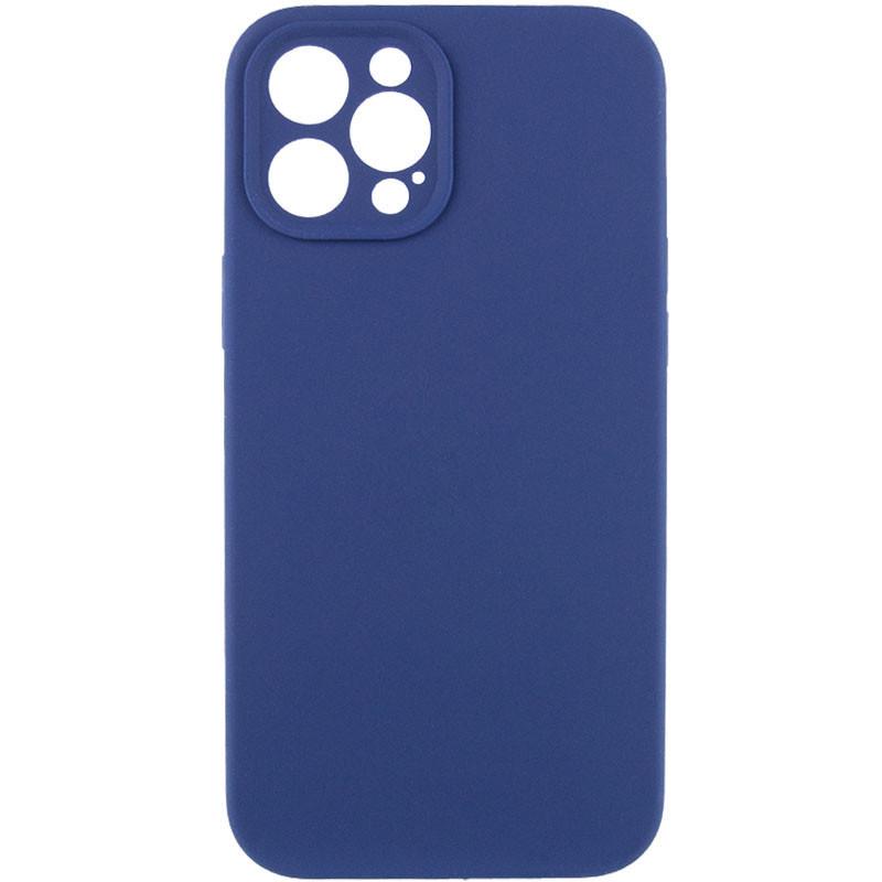 Протиударний чохол Silicone Case Full Camera Protective (AA) NL для Apple iPhone 12 Pro (6.1") Синій / Deep navy