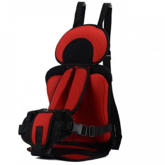 Автокресло бескаркасное до 36 кг от 3 до 12 лет 5-точечное крепление Красный (1468)