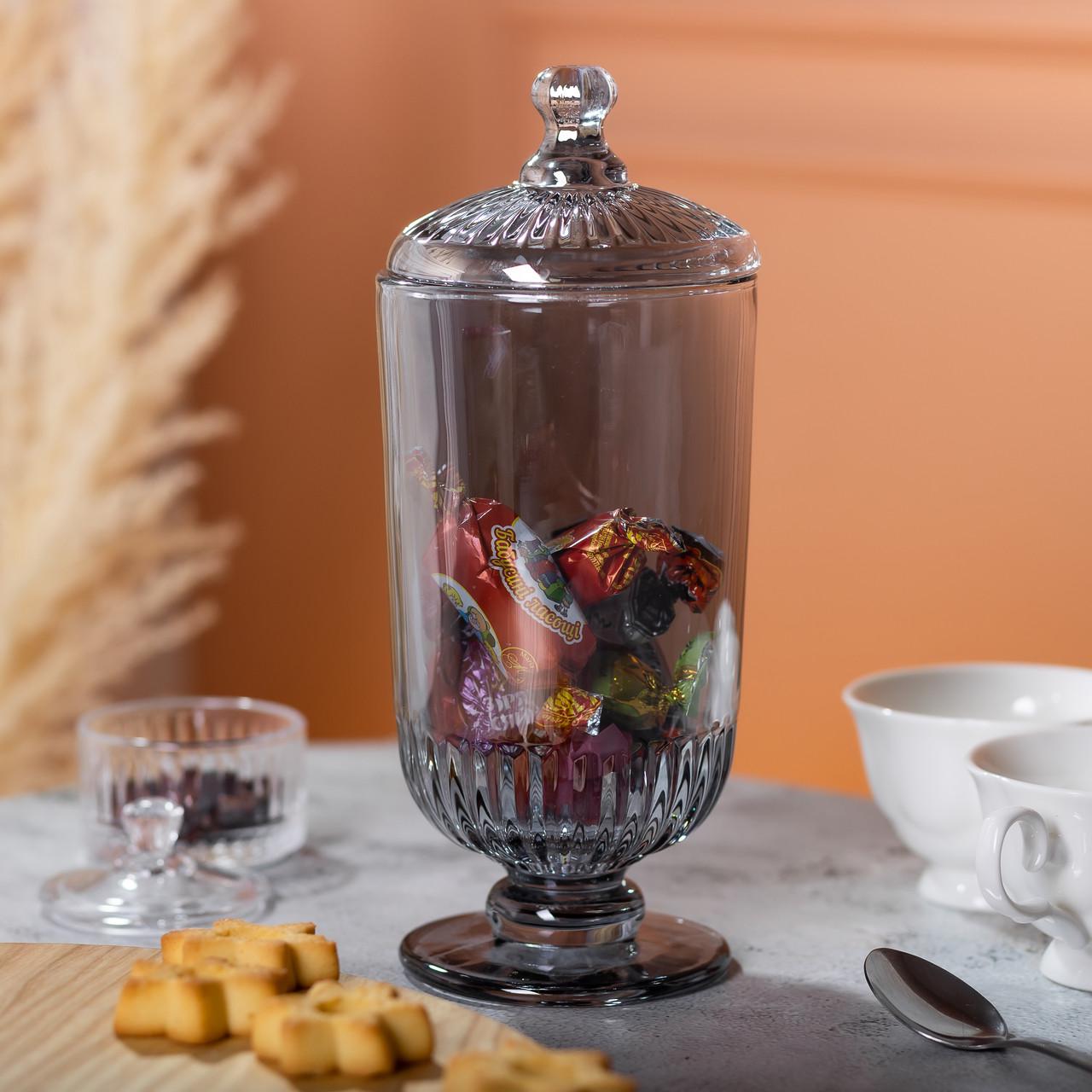 Цукерниця з кришкою скляна 10 см