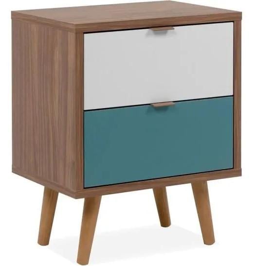 Тумба прикроватная TREVIS 61А с деревянными ножками Темный орех/Мультиколор (ART2111) Тумба прикроватная TREVIS 61А с деревянными ножками Темный орех/Мультиколор (ART2111)