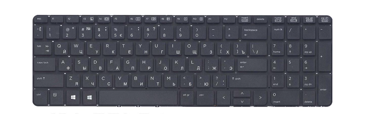 Клавіатура для ноутбука HP Probook 450 матова (721953-251)