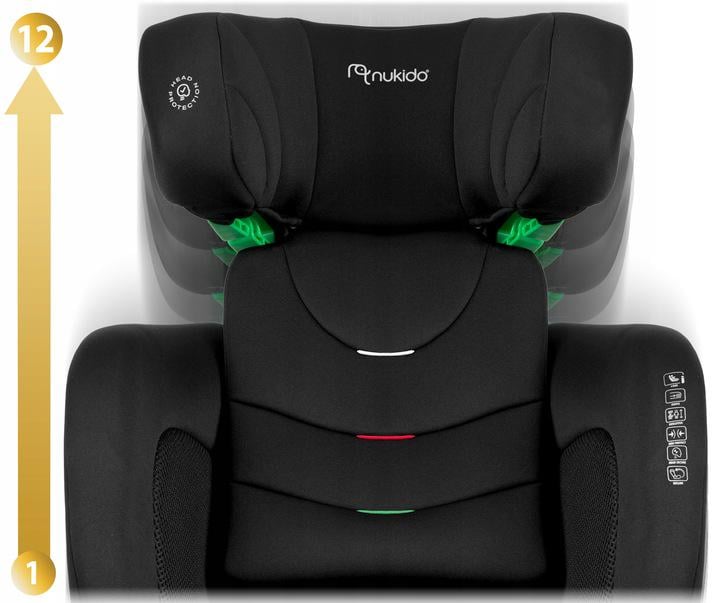 Автокрісло дитяче Nukido Louis Isofix 15-36 кг Чорний (710010) - фото 3 Автокрісло дитяче Nukido Louis Isofix 15-36 кг Чорний (710010) - фото 3