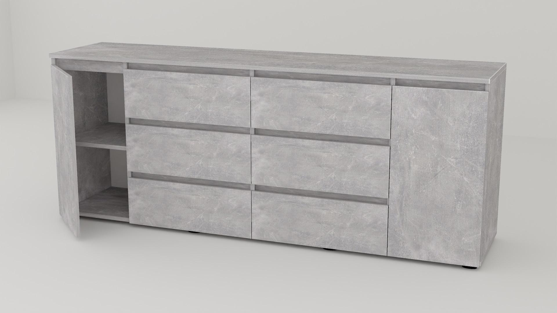 Комод Алекса СН-1331/50 190х50х75 см Индастриал