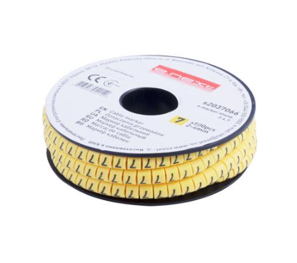 Маркер кабельний E.NEXT e.marker.stand.2.4.7 цифра 7 2-4 мм2 500 шт./рул. Жовтий (s2037066)