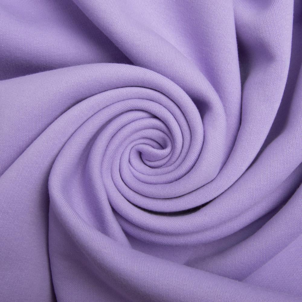 Ткань трикотаж Сезон трехнить флис Сирень (23799)