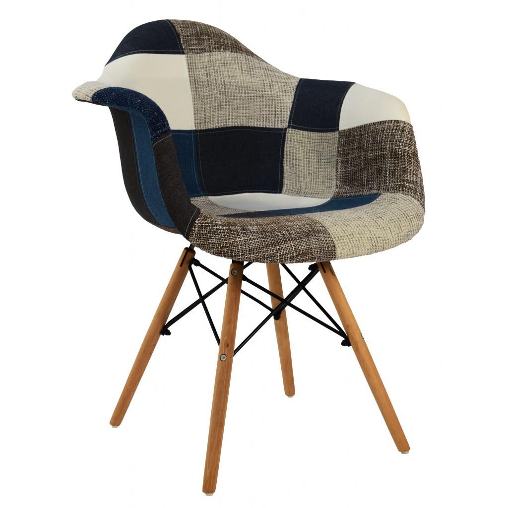 Стул для кухни обеденный Bonro В-437 PW BW PATCHWORK (42300056)