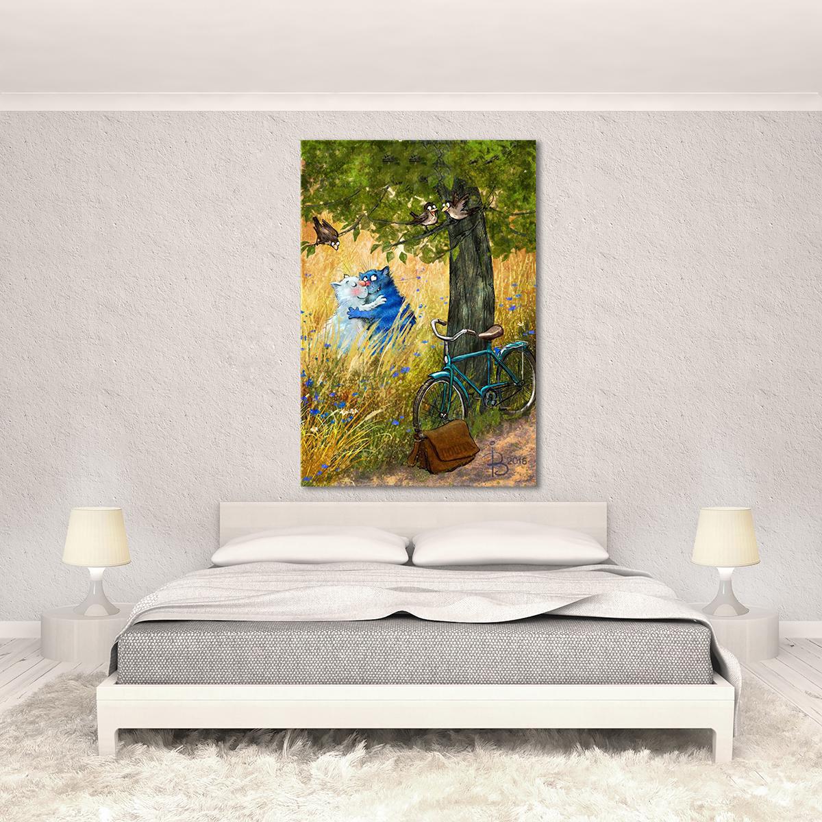 Модульная картина В чистом поле васильки... 1 модуль 50x75 см (_rinaz_20162225031)