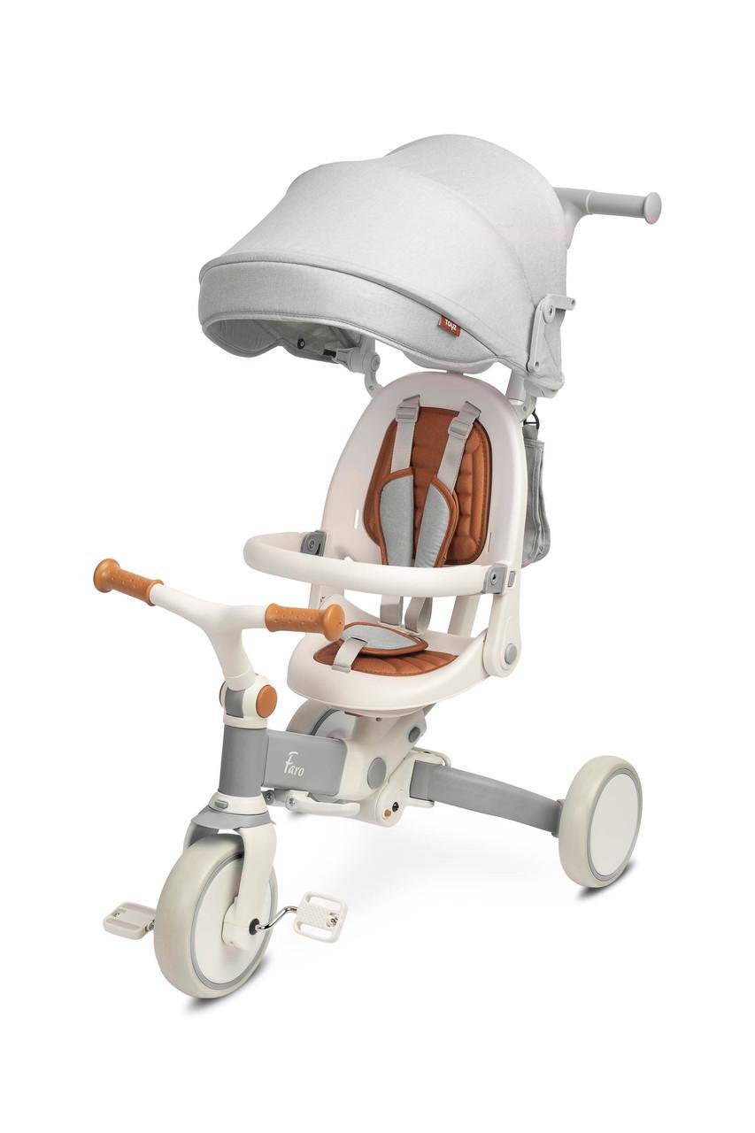 Велосипед трехколесный Caretero Faro с блокировкой колес Серый