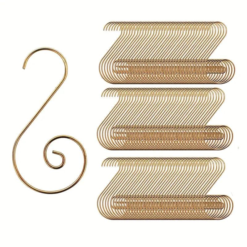 Набір гачків для новорічних іграшок 10 шт. 2,3х4,8 см Золотий (2786822298)