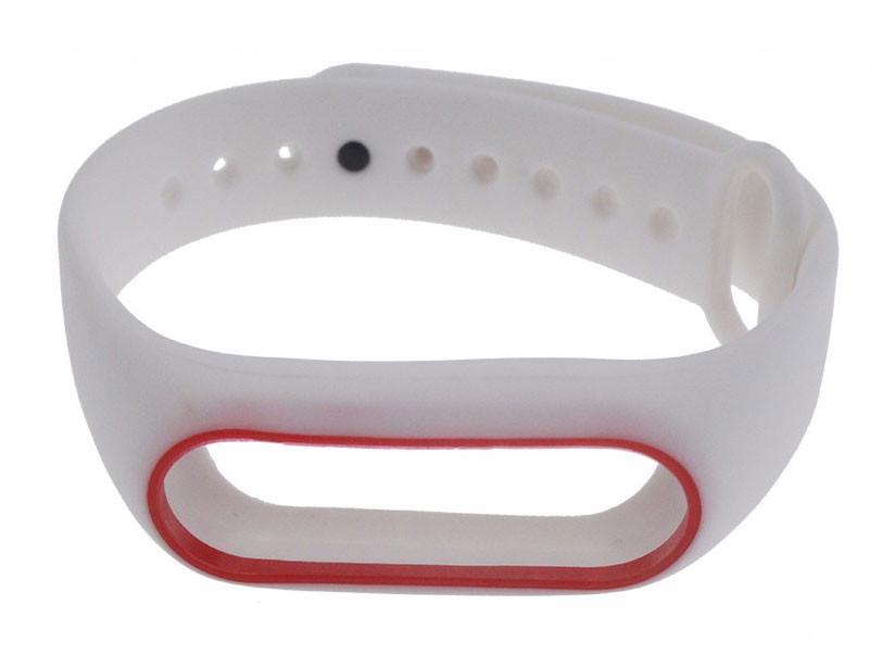 Силиконовый ремешок Primo для фитнес-браслета Xiaomi Mi Band 2 White/Red (441442982) - фото 3