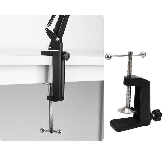 Лампа з кріпленням до столу на струбцині настільна металева світлодіодна пантограф Чорний - фото 8 Лампа з кріпленням до столу на струбцині настільна металева світлодіодна пантограф Чорний - фото 8