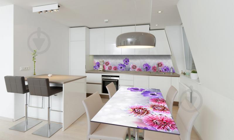 Наклейка виниловая на стол Zatarga «Васильки и Георгины» 650х1200 мм Z180870/1st