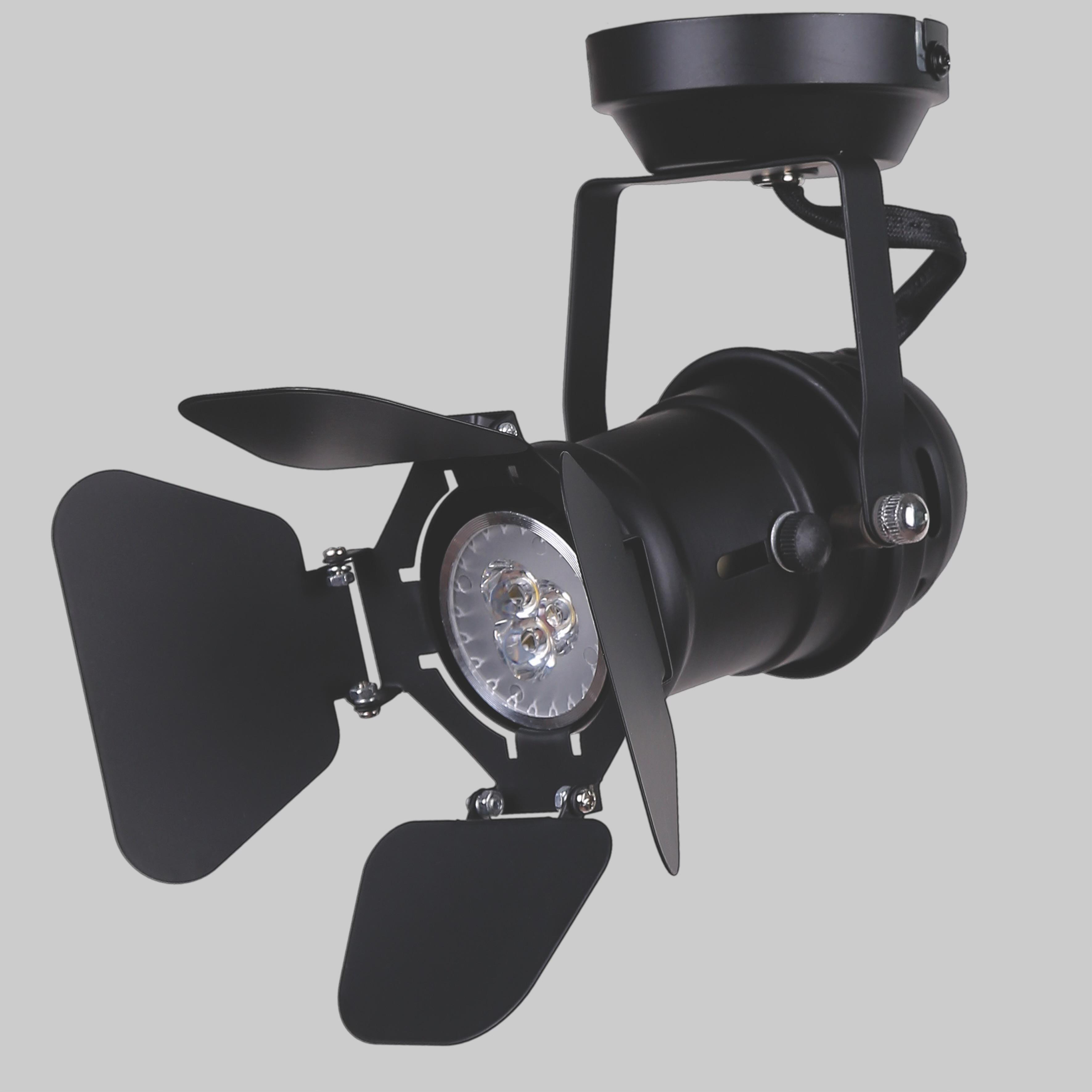 Светильник-спот потолочный в стиле лофт Черный (52-30 BK)