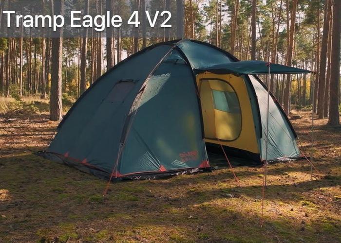 Намет Tramp Eagle 4 v2 4-місний 445х255x210 см Зелений (TRT-086) - фото 9