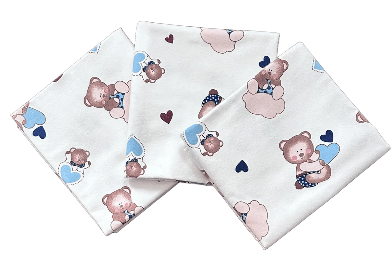 Пеленки детские BST Мишки 3 шт. 90х80 см (2792025761)