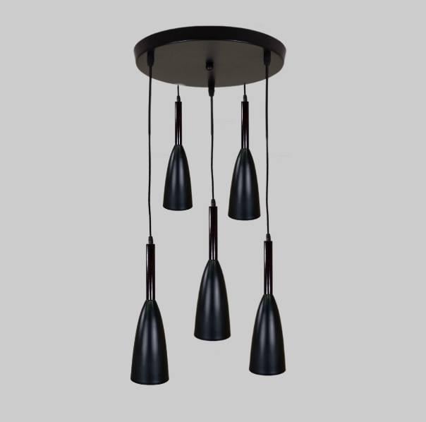Люстра на 5 ламп Чорний (910-RY635-5 BK)