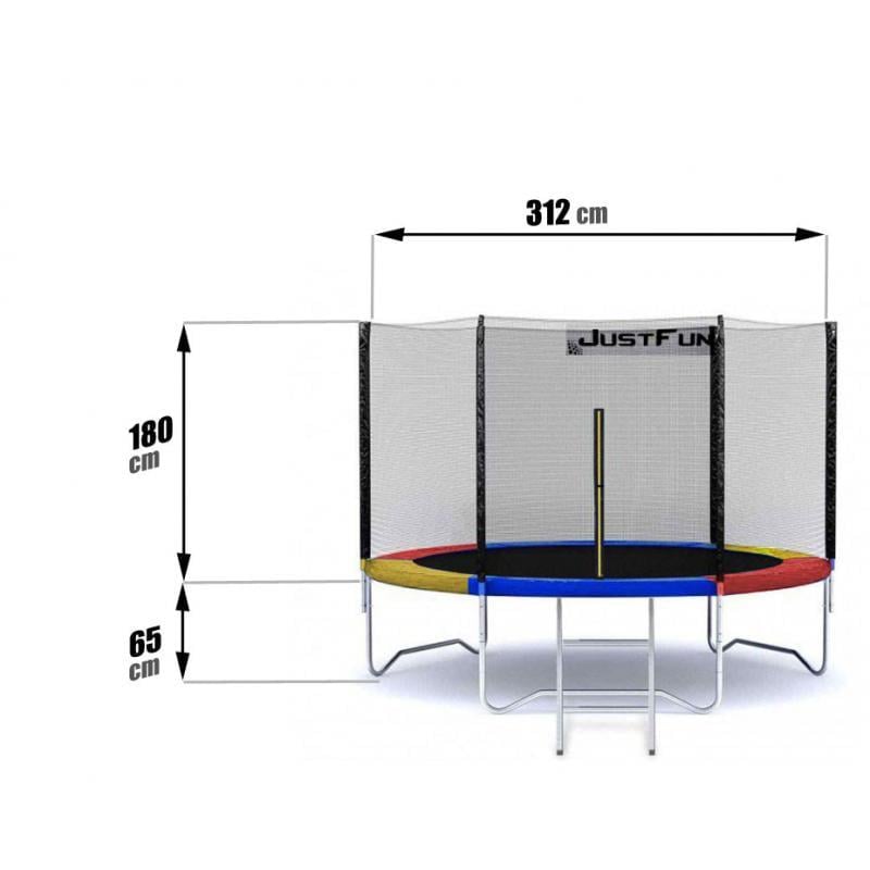 Батут Just Fun с сеткой 312 см Multicolor + лестница - фото 3 Батут Just Fun с сеткой 312 см Multicolor + лестница - фото 3