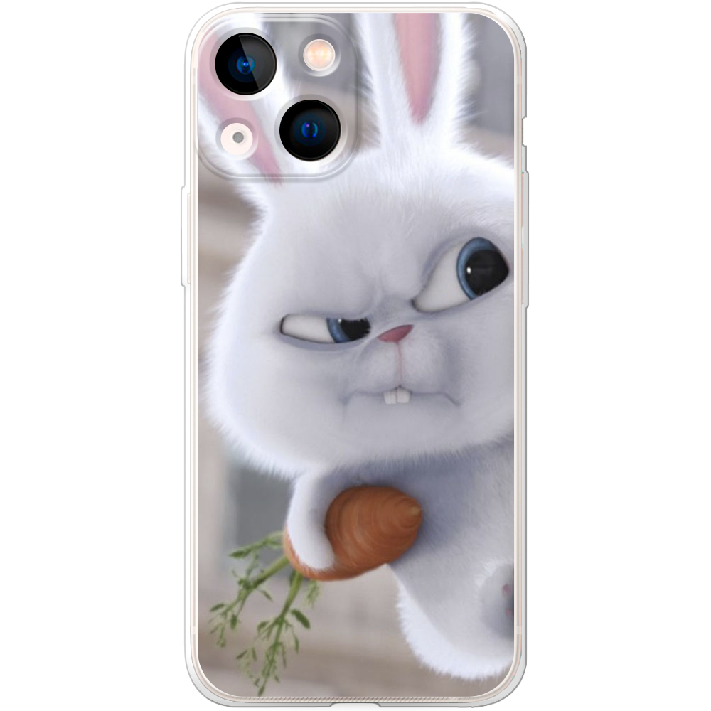 Чохол BoxFace iPhone 13 mini Rabbit Snowball Прозорий силікон (43839-up1116-43839)