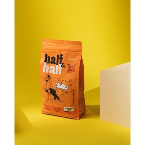 Корм для кошек сухой Half&Half с говядиной 2 кг - фото 4 Корм для кошек сухой Half&Half с говядиной 2 кг - фото 4