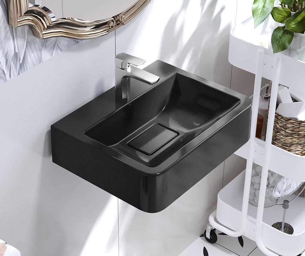 Умивальник підвісний Status Asti 45 см Black (736) - фото 3