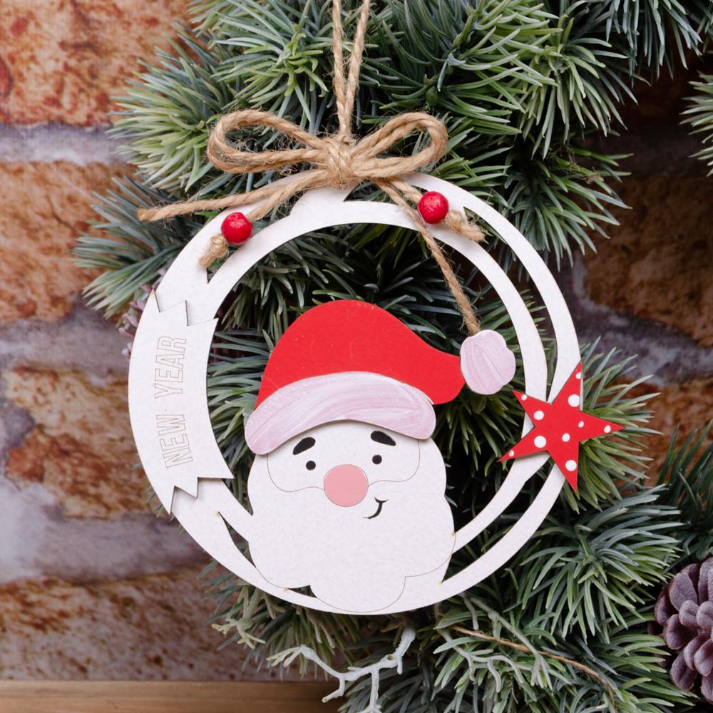 Подвеска Шар с сантой (4599-2)