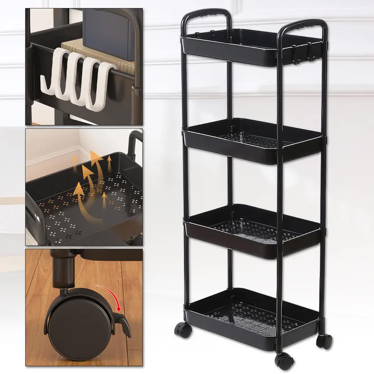 Полка-этажёрка 4-ярусная на колесах (YH6702-4) - фото 6 Полка-этажёрка 4-ярусная на колесах (YH6702-4) - фото 6