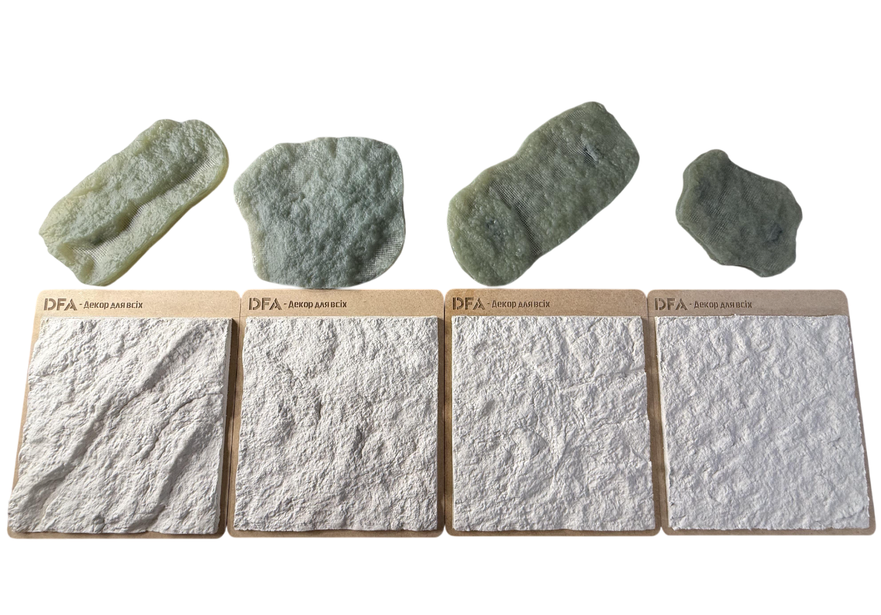 Комплект штампов DFA Мазанка с рукояткой для эффектного декора стен 4 шт. (H00001)