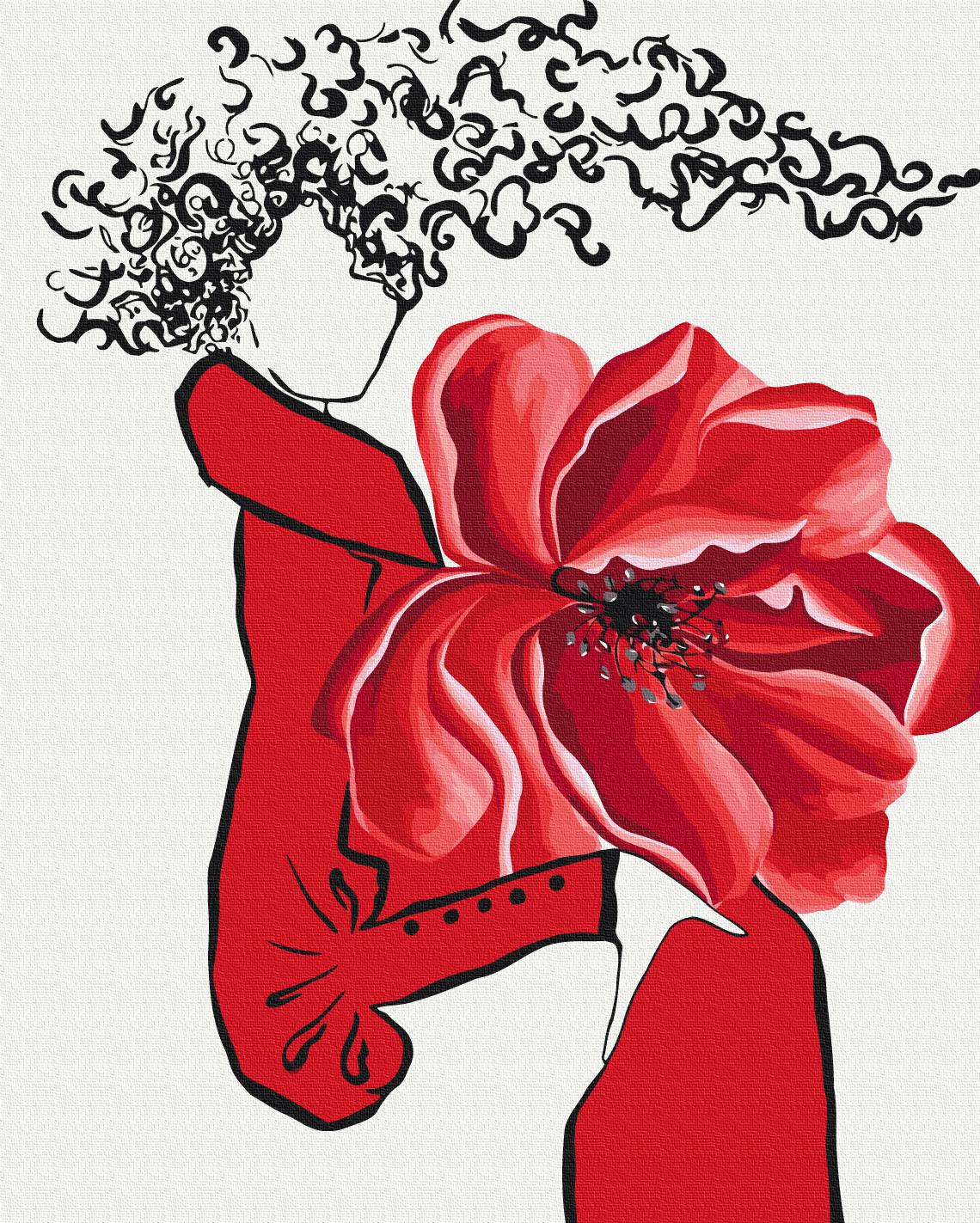 Картина по номерам Brushme Красная фантазия 40x50 см (BS54057)