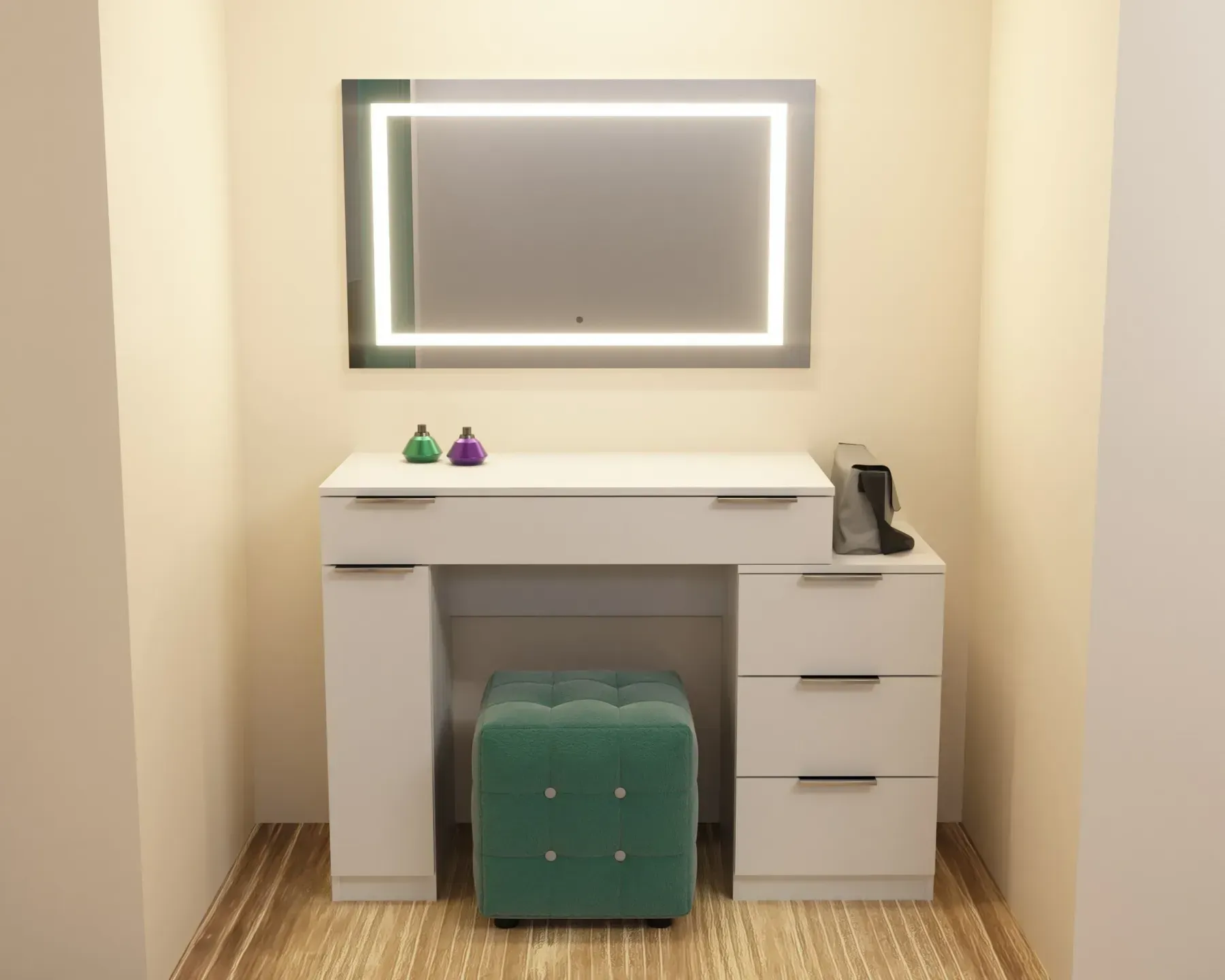 Стіл-трюмо туалетний Kontinent Krystal 1200х452х847 мм Білий (59321146) - фото 1 Стіл-трюмо туалетний Kontinent Krystal 1200х452х847 мм Білий (59321146) - фото 1