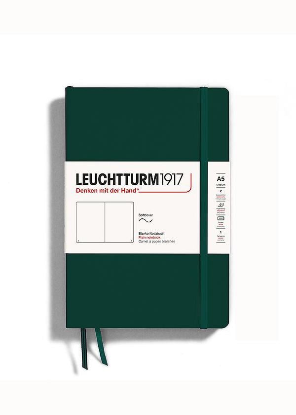Блокнот Leuchtturm1917 367268 средний мягкий переплет чистые листы Forest Green (11050) Блокнот Leuchtturm1917 367268 средний мягкий переплет чистые листы Forest Green (11050)