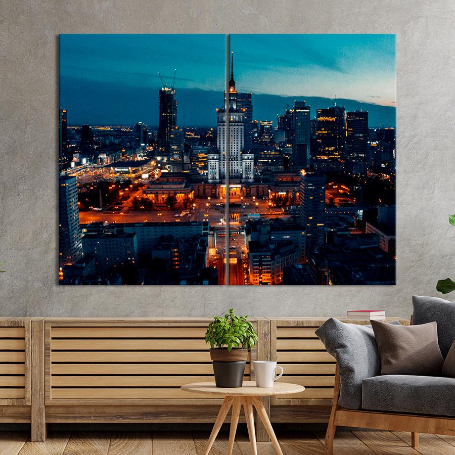 Настенний декор Монументальное здание Дворец культуры и науки в Варшаве 71x51 см (A617-2)