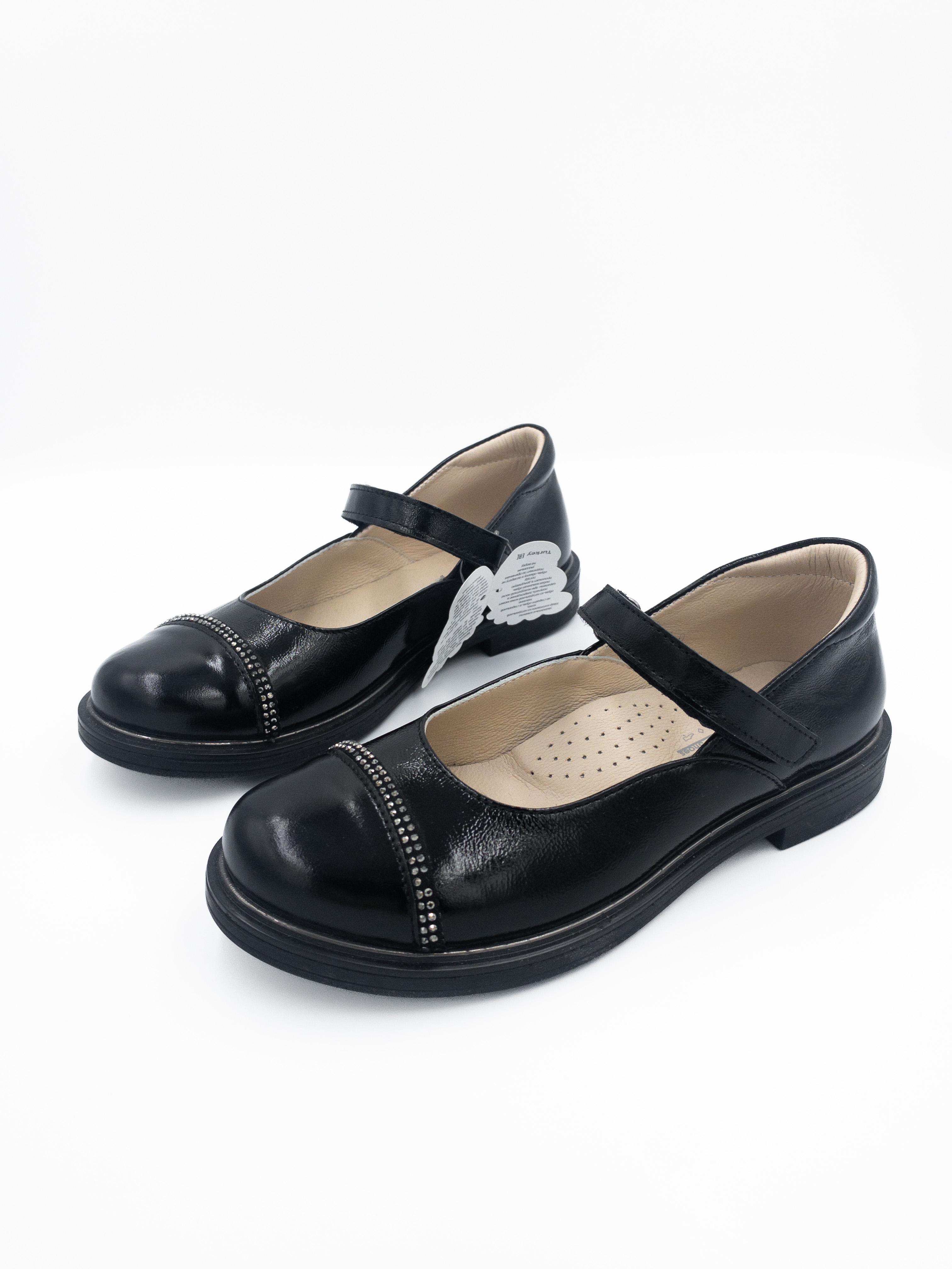 Туфли для девочки HappyWalk кожаные р. 32 Черный (3893-05)