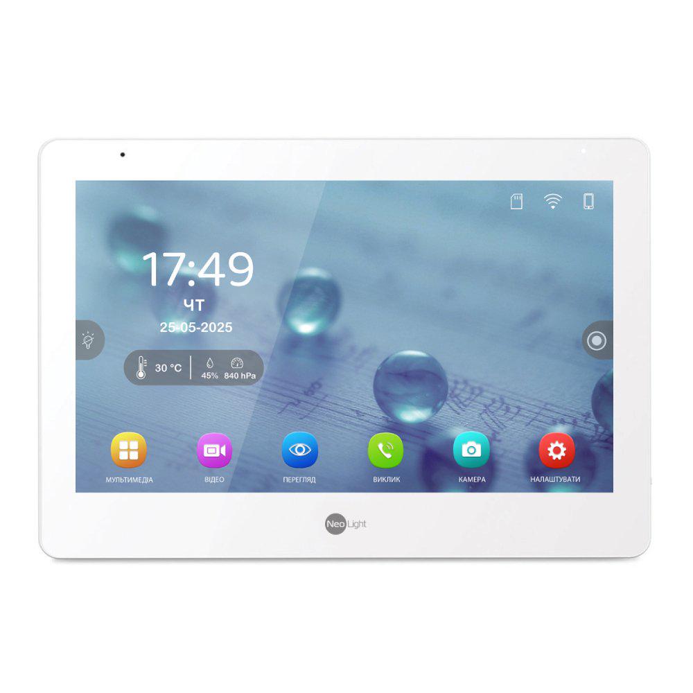 Комплект NeoLight MEZZO Hybrid IP KIT гібридний відеодомофон 10,1" з Wi-Fi 2 Мп відеопанель та PoE адаптер Graphite (301776) - фото 3