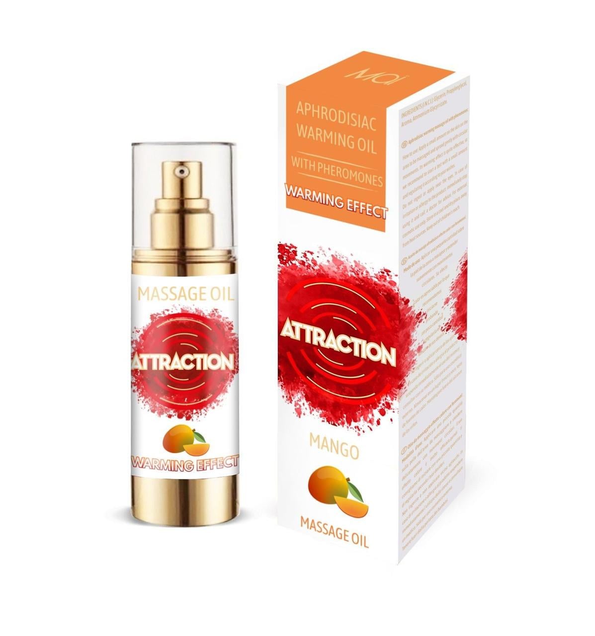 Масло массажное разогревающее MAI PHEROMON MASSAGE OIL MANGO с феромонами 75 мл