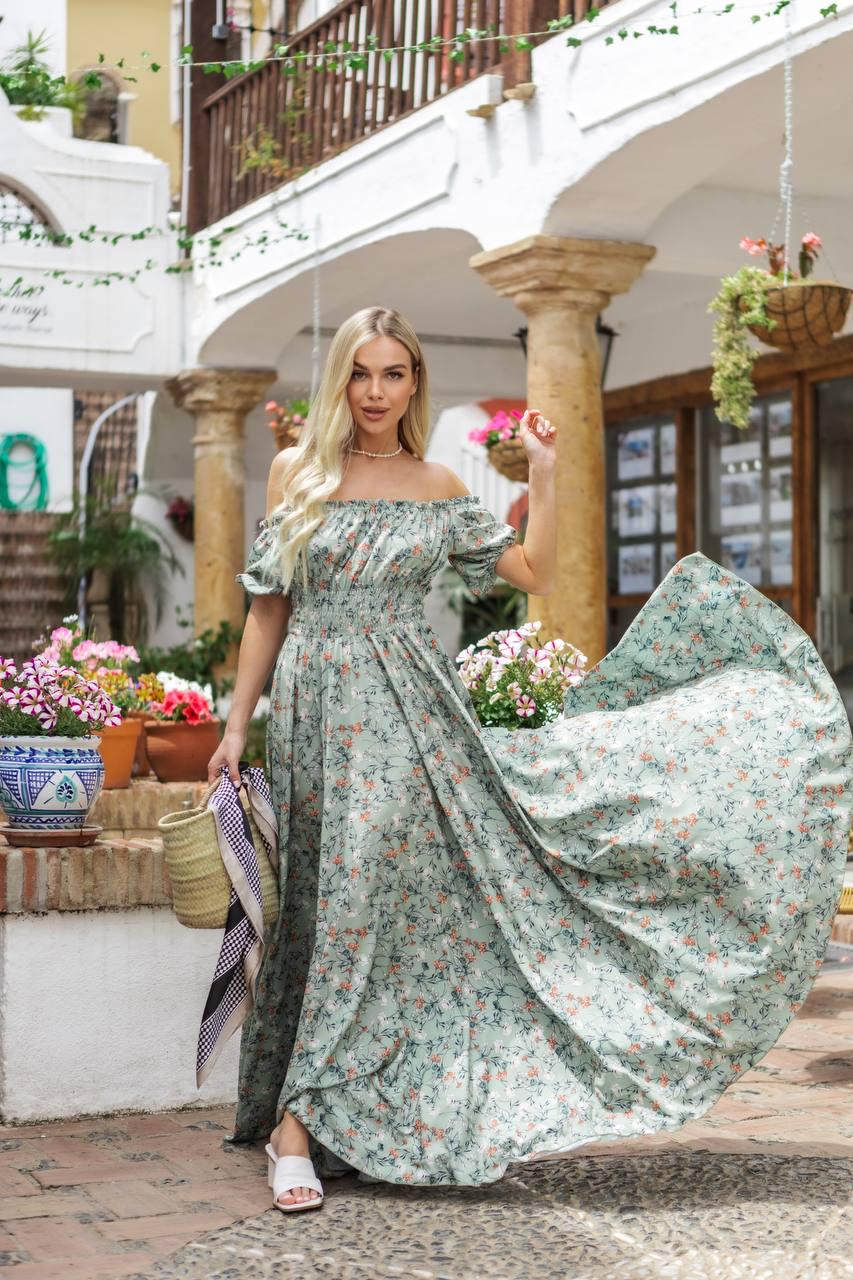 Платье женское софт р. 42-48 Оливковый (Р5041-В36/Д) - фото 5