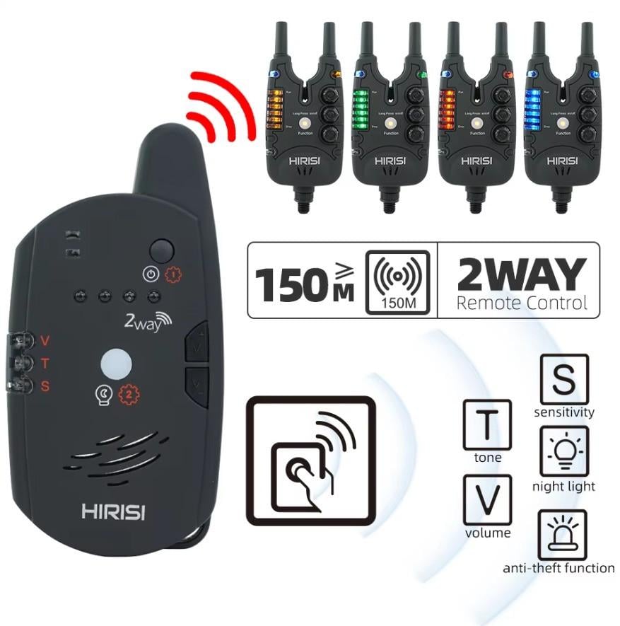 Набор электронных сигнализаторов клева Hirisi S8 4+1 карповые (2683760091) - фото 8 Набор электронных сигнализаторов клева Hirisi S8 4+1 карповые (2683760091) - фото 8