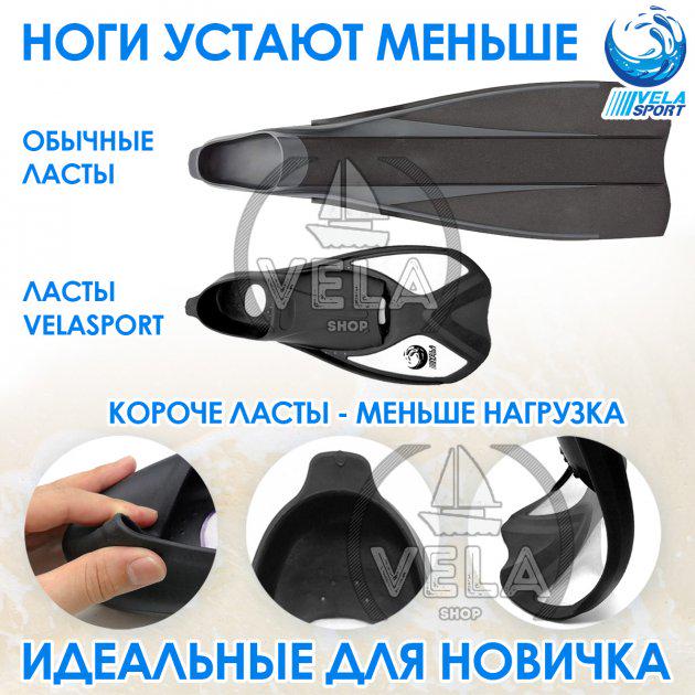 Ласти спортивні VelaSport Starfish S (38/39) із закритою п'ятою Білий (00402) - фото 5