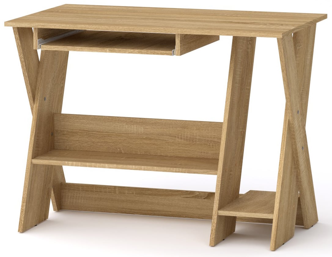 Стіл комп'ютерний Компаніт СКМ-4 Дуб сонома 100х59х75 см (60a39781b079d67ebf0598e3) - фото 1 Стіл комп'ютерний Компаніт СКМ-4 Дуб сонома 100х59х75 см (60a39781b079d67ebf0598e3) - фото 1