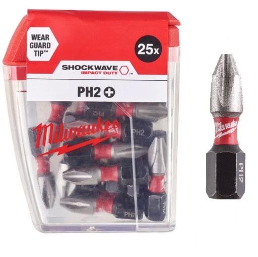 Біти Milwaukee Shockwave PH2x25 мм 25 шт. (8980798665)