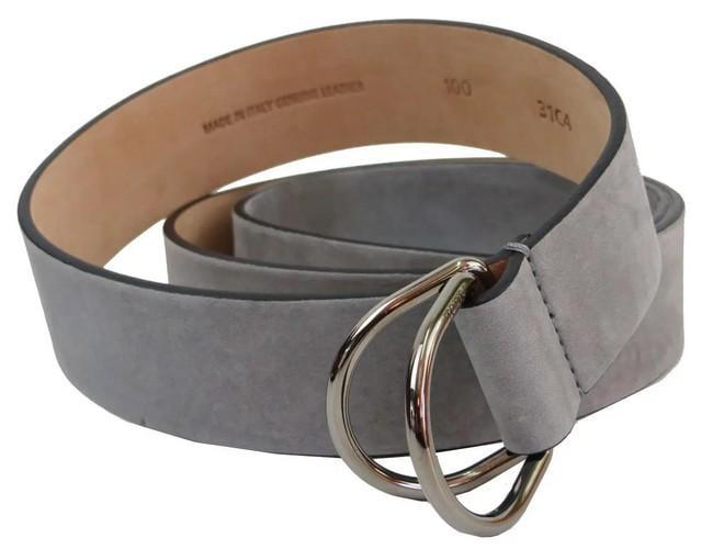 Ремень женский из нубука Tod's 3,5 см Светло-серый (super755_S31C43)
