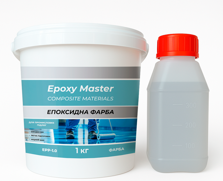 Краска эпоксидная для промышленных полов 1 кг Белый (EPP-1.0White)