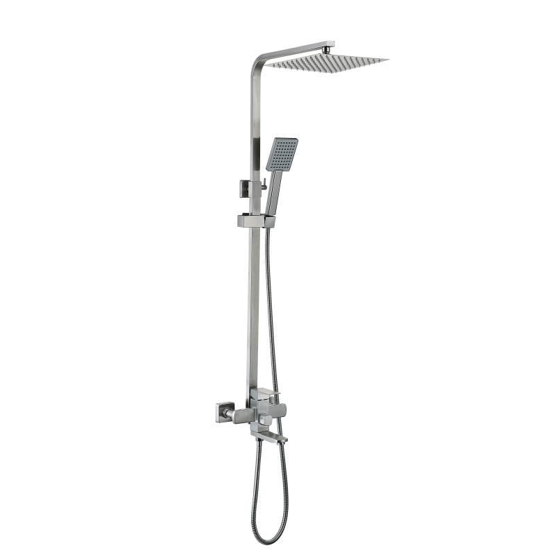 Душевая система наружного монтажа Lidz Kubis NKS 10 30 1005 с изливом Никель (SD00034635)