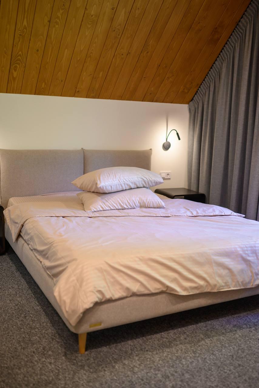 Комплект постільної білизни Signorina Siena зі страйп-сатину євро 50х70 см/70х70 см Бежевий (008E) - фото 4